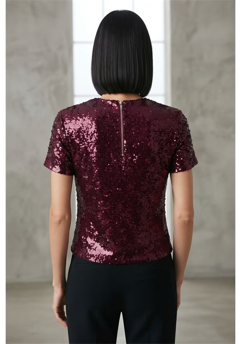 BLUSA MEZZA MANICA IN PAILETTES VALENTINA RIO | V2546/01075
